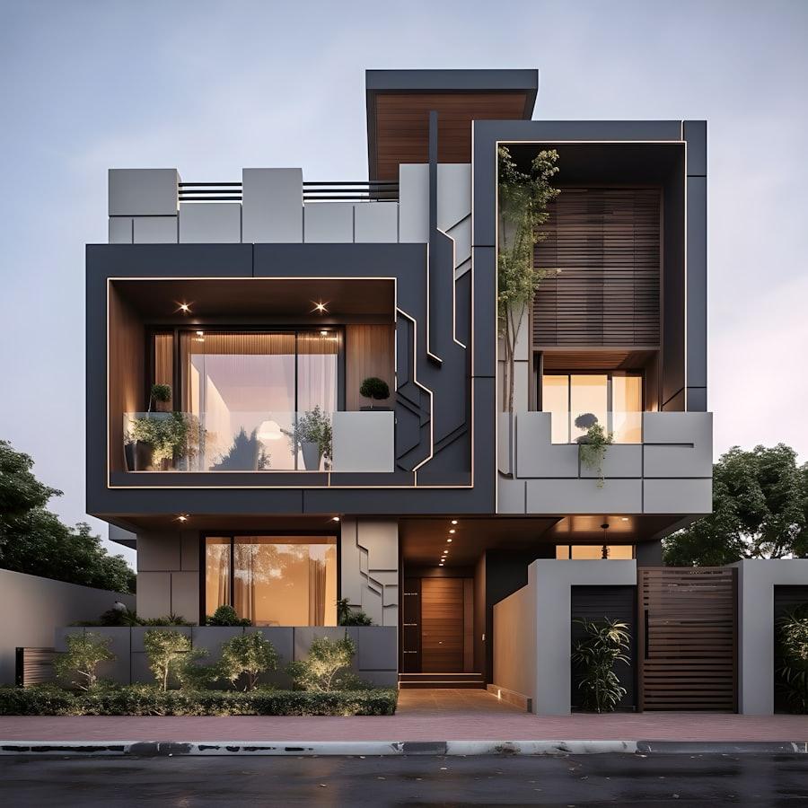 Modern residential house construction by Tayyab Builders in Multan